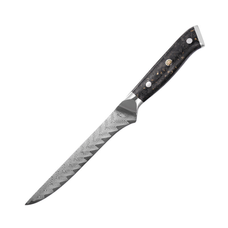 Cross-border gold foil carbon fiber handle VG10 Damascus steel kitchen knife Japanese chef knife fruit knife kitchen knife