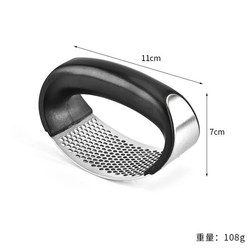 The new circular garlic press manual garlic masher garlic masher multi-purpose arc kitchen garlic grinder kitchen Amazon