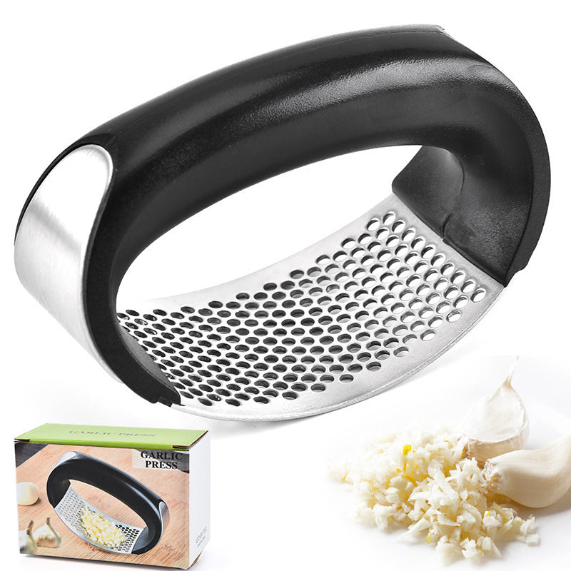 The new circular garlic press manual garlic masher garlic masher multi-purpose arc kitchen garlic grinder kitchen Amazon