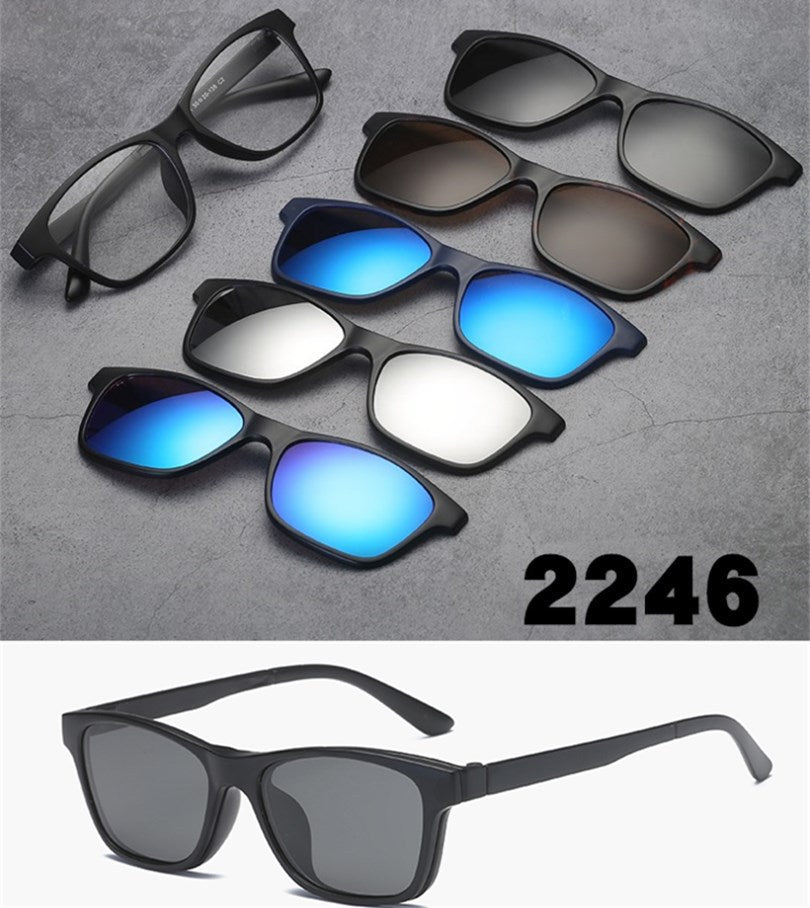 5 in 1 sunglasses  men magnetic sunglasses clip on glasses magnetic lens sunglasses