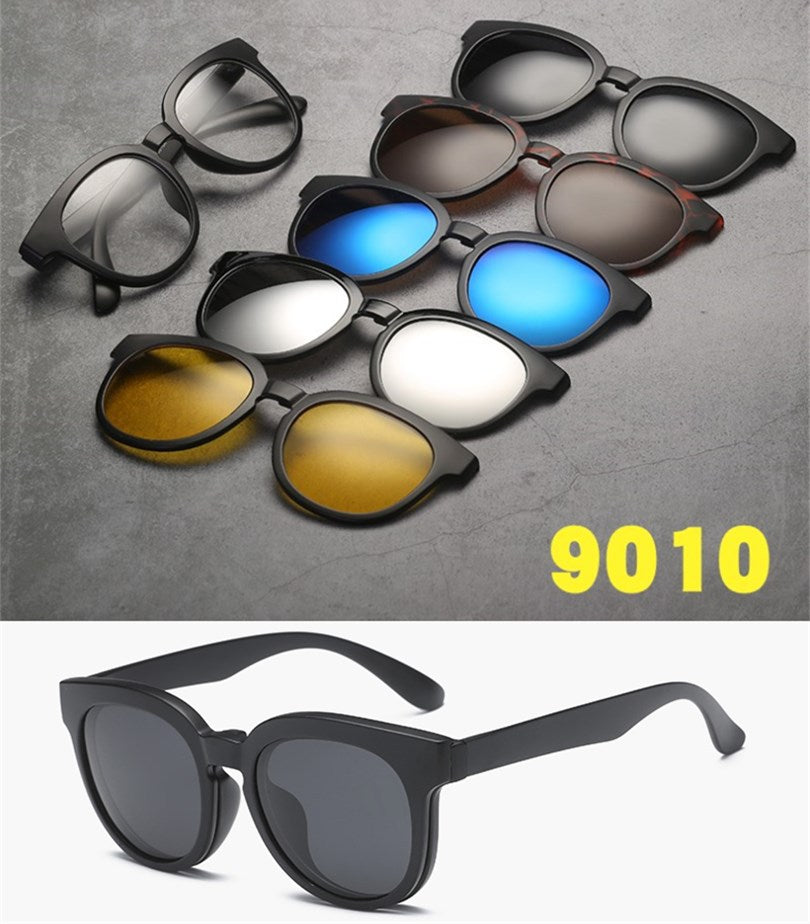 5 in 1 sunglasses  men magnetic sunglasses clip on glasses magnetic lens sunglasses