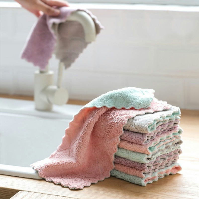 Coral fleece rag cleaning kitchen towel