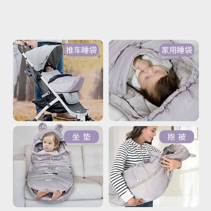 Baby stroller sleeping bag winter outdoor windproof newborn blanket baby anti-kicking blanket baby stroller sleeping bag