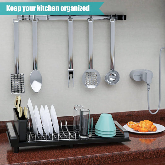 Foreign trade kitchen single layer dish rack extended thickened retractable cup chopsticks drain kitchen storage rack