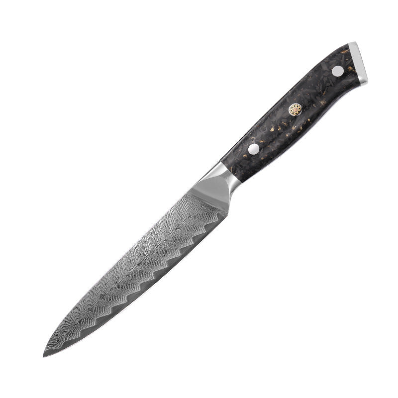 Cross-border gold foil carbon fiber handle VG10 Damascus steel kitchen knife Japanese chef knife fruit knife kitchen knife