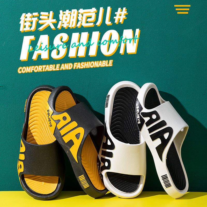 Men's sandals and slippers for men in summer, wear-resistant, soft-soled, non-slip and deodorizing, large-size slippers for men in summer and home use