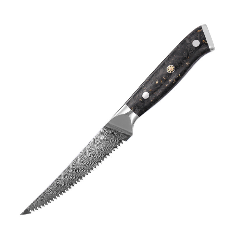 Cross-border gold foil carbon fiber handle VG10 Damascus steel kitchen knife Japanese chef knife fruit knife kitchen knife