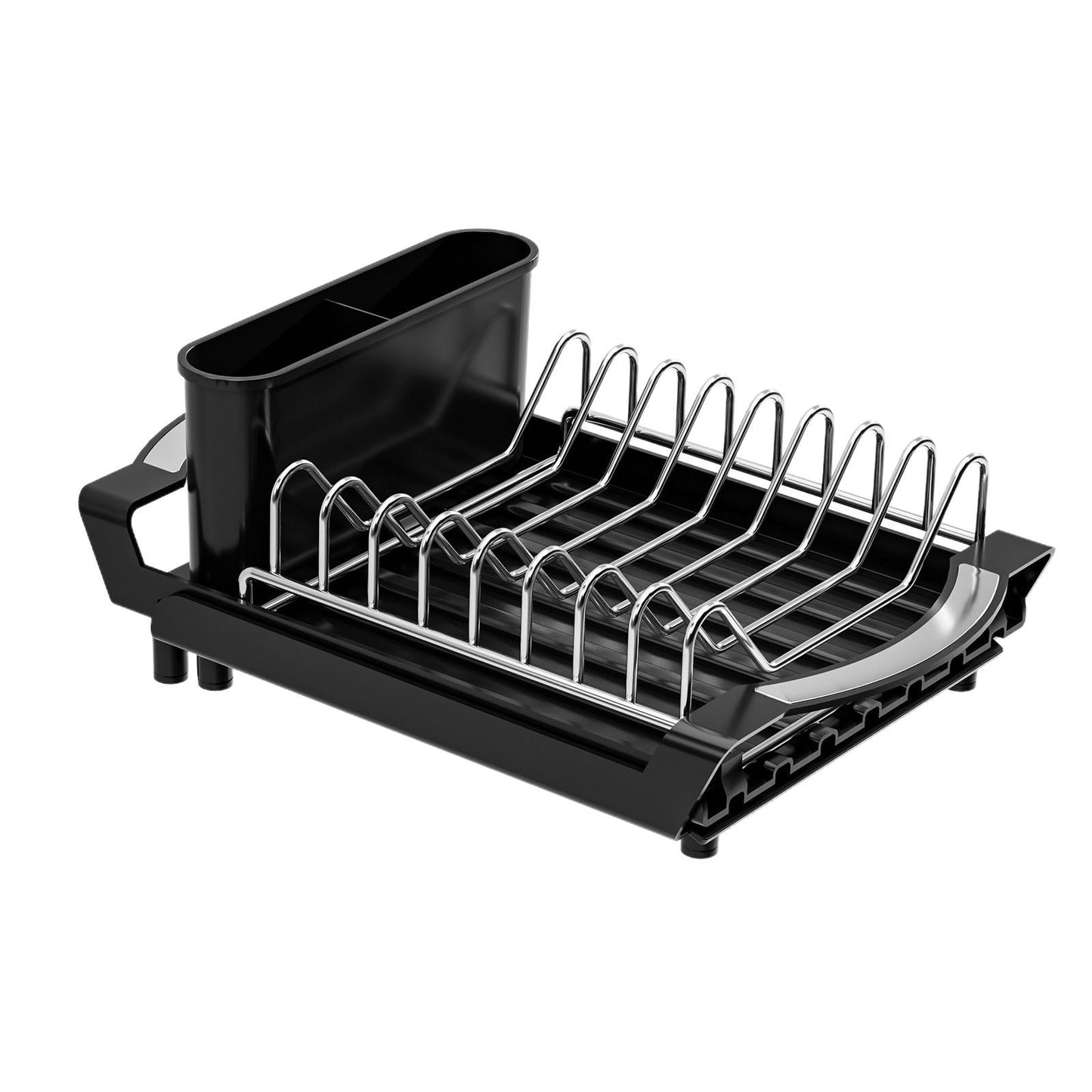 Foreign trade kitchen single layer dish rack extended thickened retractable cup chopsticks drain kitchen storage rack